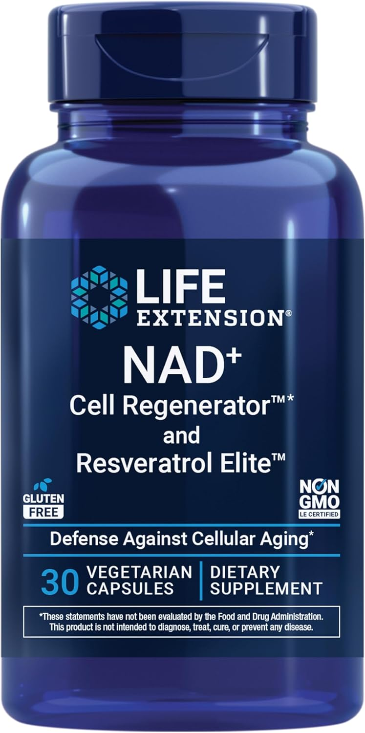 Life Extension NAD+ con Resveratrol — Regeneración celular