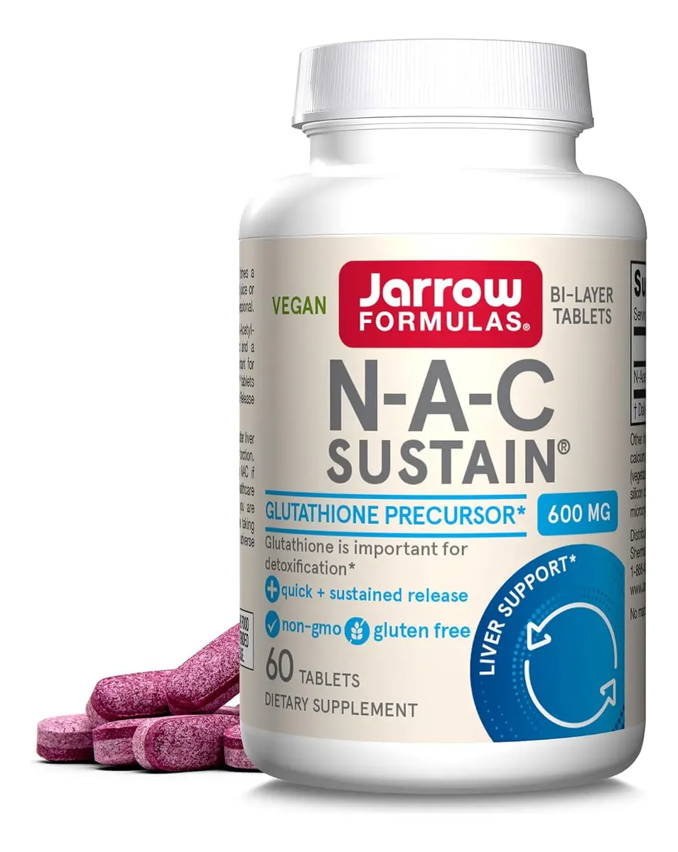 Jarrow Formulas N-Acetil-L-Cisteína (NAC) — Glutatión y detox